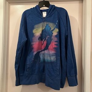Disney Little Mermaid Sweatshirt Zip Up Hoodie